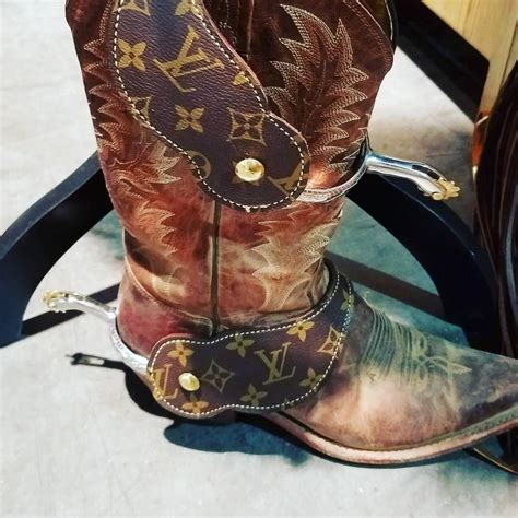 repurposed louis vuitton cowboy boots.